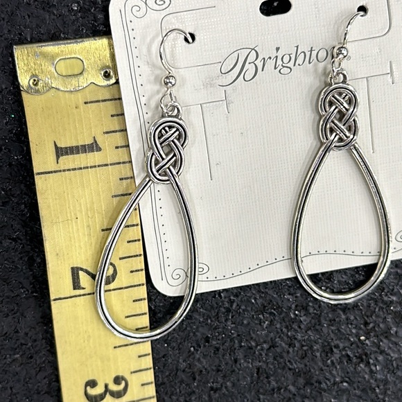 Brighton interlock silver plated earrings. 2.5” - Picture 2 of 2